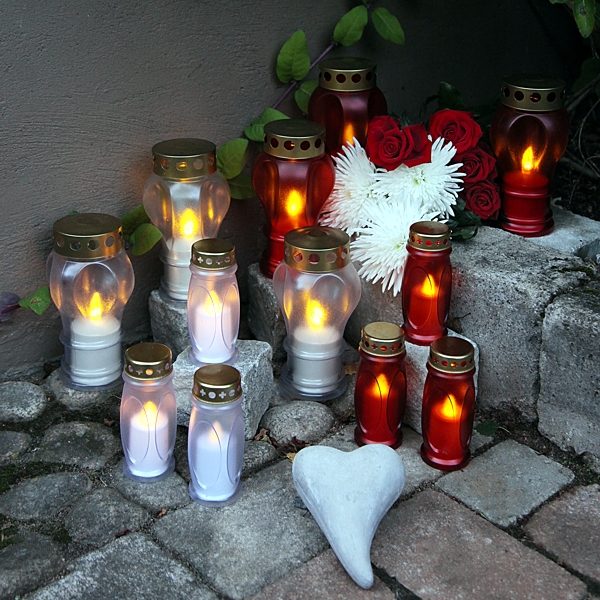 LED Grave Light "Memorial Candle" / Lantern Cemetery Lamp Candle eBay