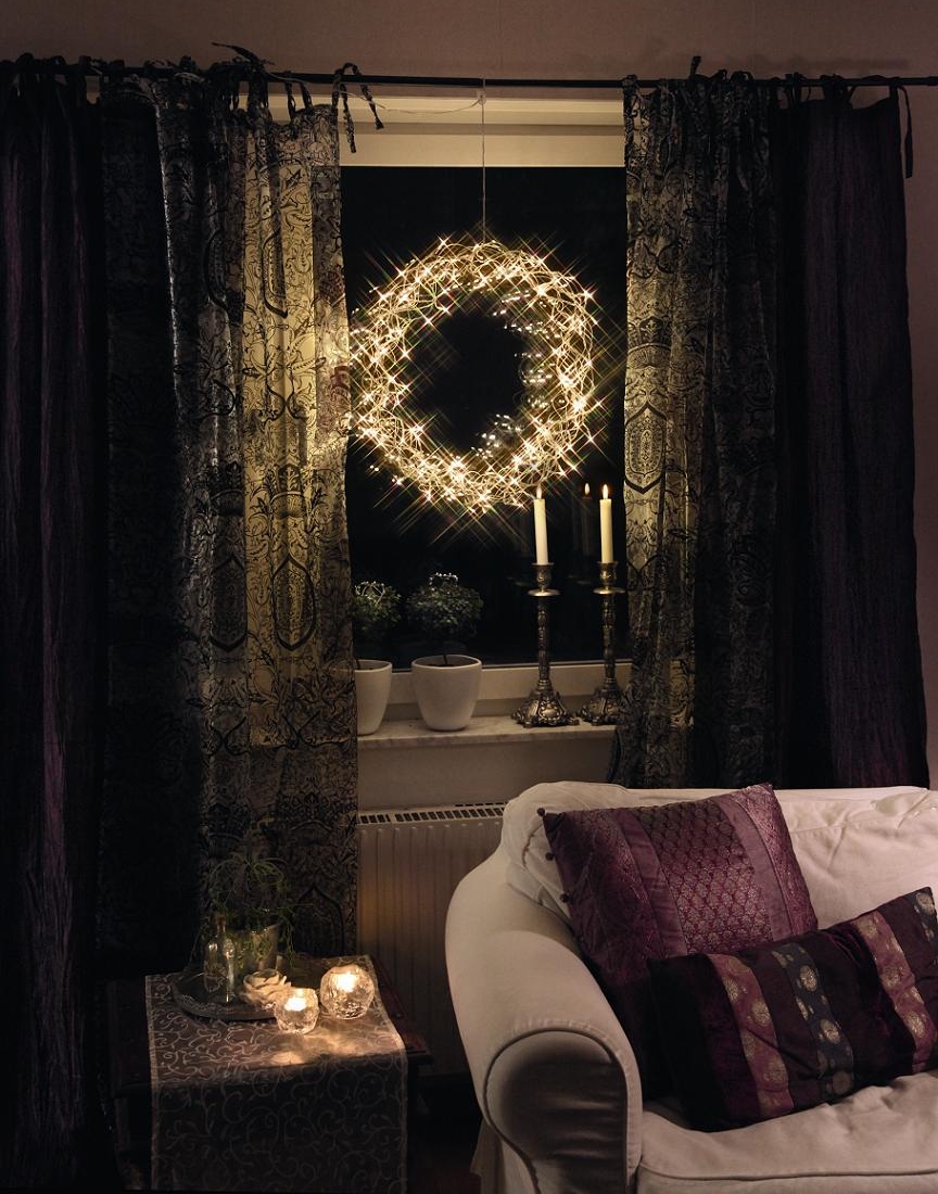 LED Licht Kranz &quot;Curly&quot; beleuchtet / Design Lichterkranz